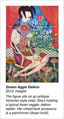 "Queen Aggie Daikon" Intaglio Print by Yuji Hiratsuka