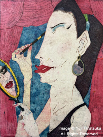 Yuji Hiratsuka Etching of Flowers