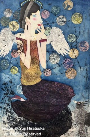 Yuji Hiratsuka Etching of an Angel