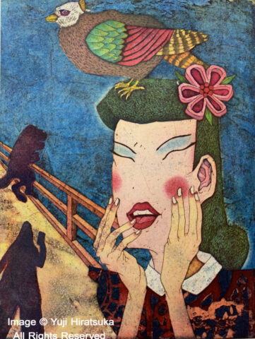 Yuji Hiratsuka Etching of a Photogenic Woman