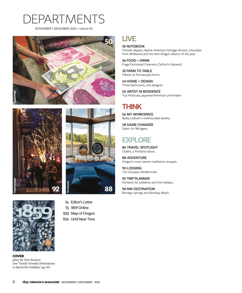 Table of Contents with Yuji Hiratsuka starting on Page 50