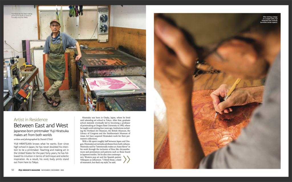 1859 Oregon's Magazine Nov/Dec/ 2025 Article with Yuji Hiratsuka